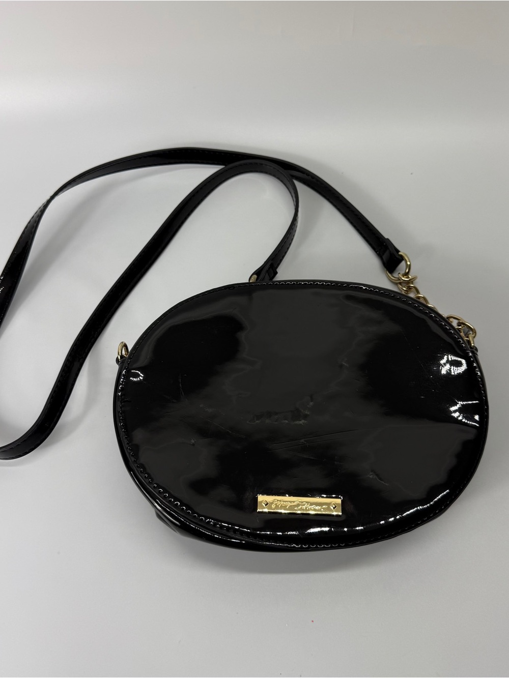 Betsey Johnson Glampire Vampire Crossbody Bag Fang Lips Faux Patent Leather - Picture 2 of 15
